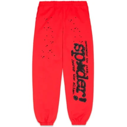 Sp5der PNK V2 Sweatpant Red